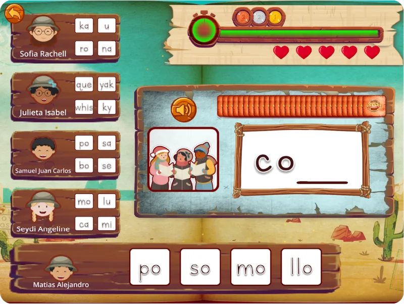 Palabras de 2 sílabas - Escritura