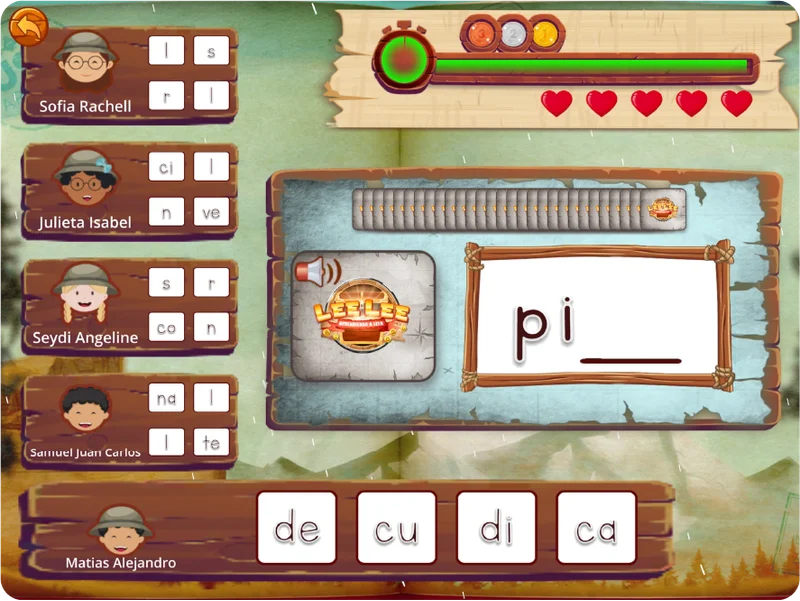 Sílabas con extensiones - Escritura