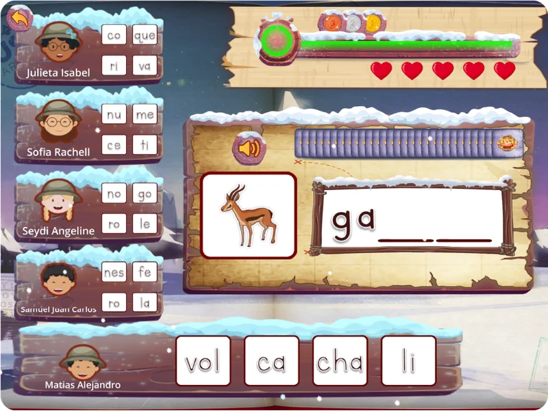 Palabra de 3 sílabas - Escritura