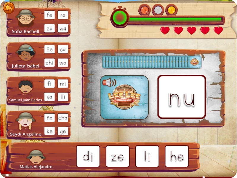 Los sílabas - Lectura