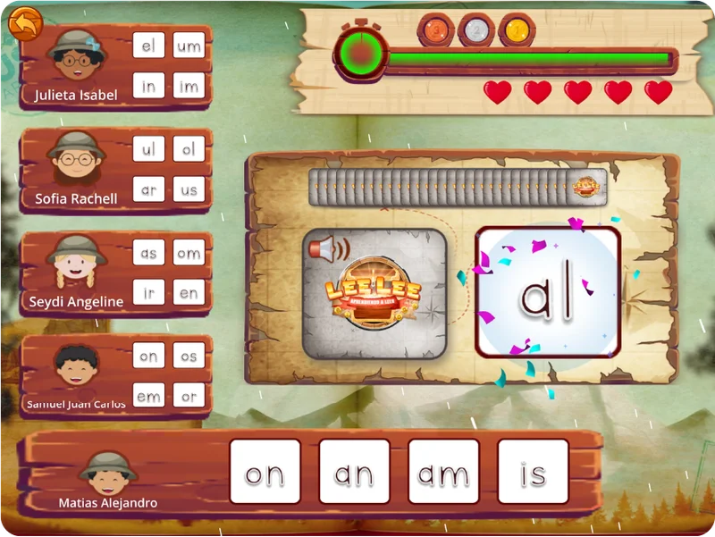 Sílabas inversas - Lectura