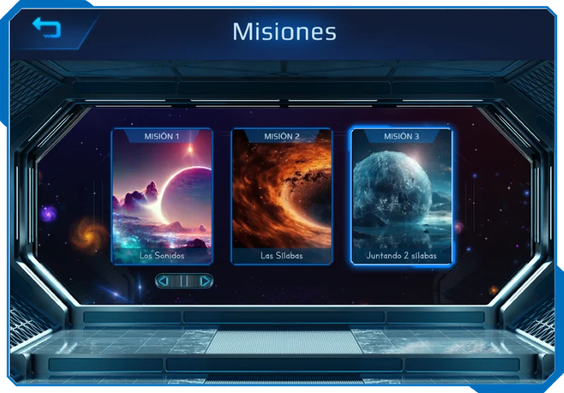 An interactive experience within each mission.