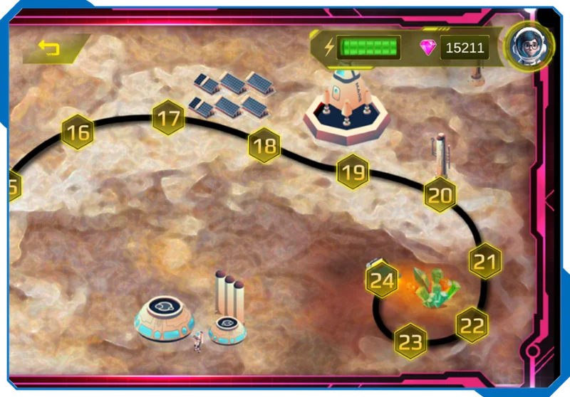 An interactive experience within each mission.