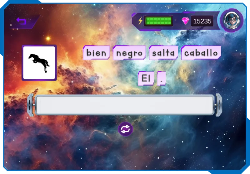 An interactive experience within each mission.