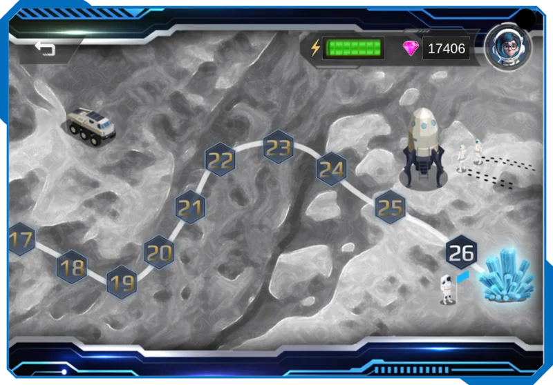 An interactive experience within each mission.