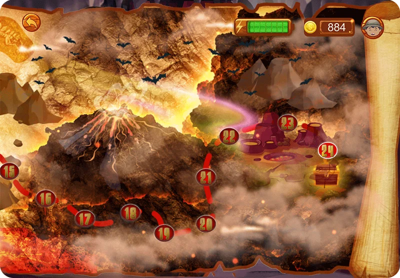 An interactive experience within each mission.