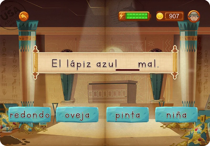 An interactive experience within each mission.