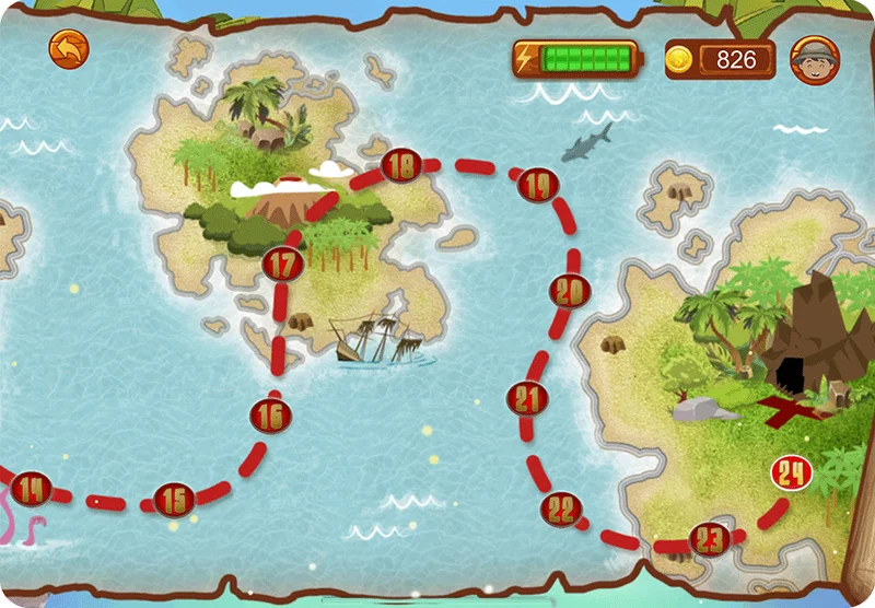 An interactive experience within each mission.