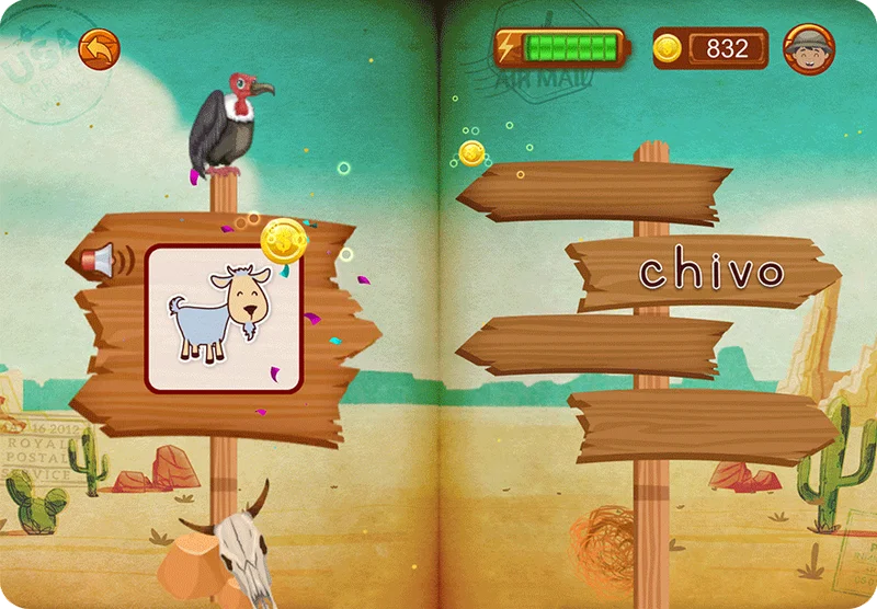 An interactive experience within each mission.