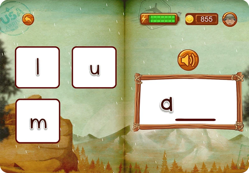 An interactive experience within each mission.