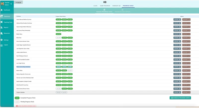 A visual and auditory tool that reinforces phonetic learning in each module.