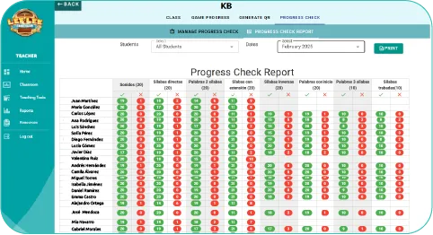 Progress Check Interface